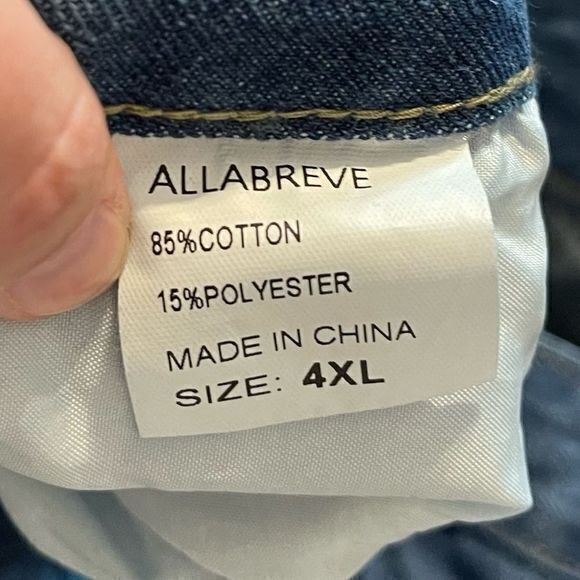 NWT Allabreve Women's Plus Size Distressed Ripped‎ Skinny Jeans Blue Size 4XL - Picture 4 of 4